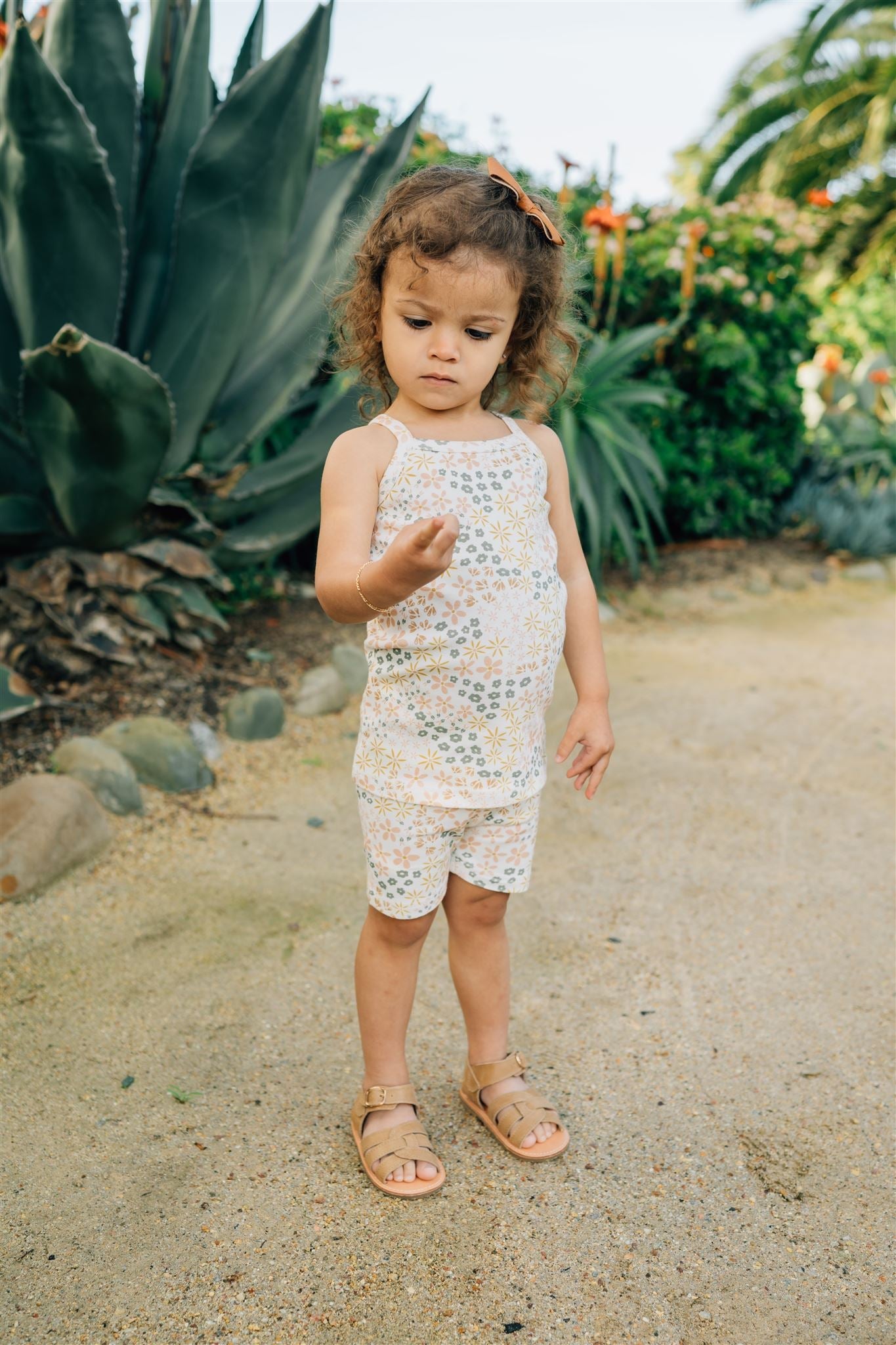 Spring Floral Tank + Biker Short Set Mebie Baby