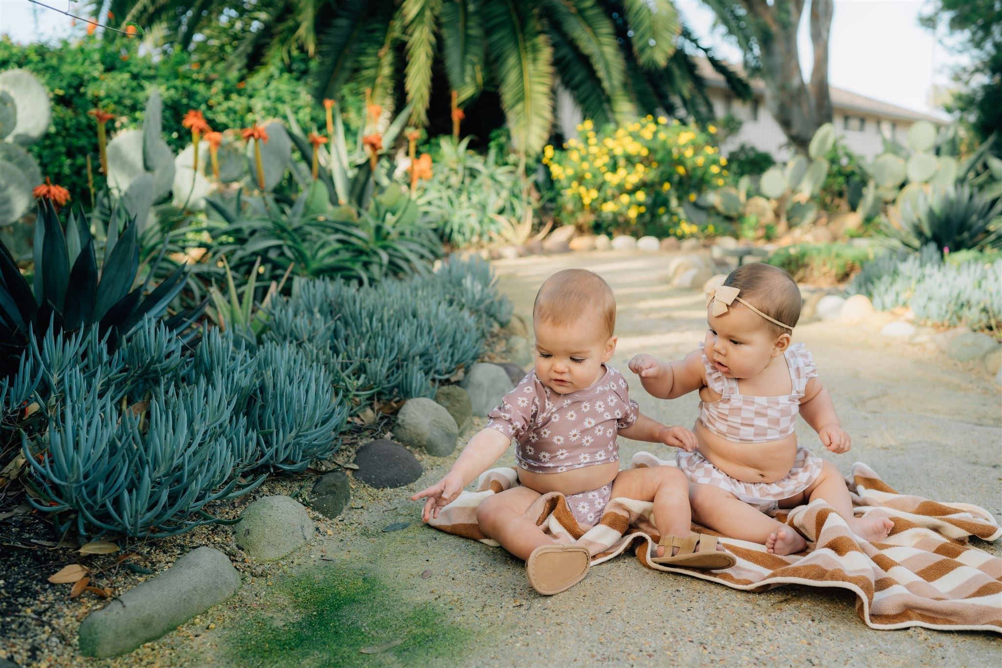 Daisy Short Sleeve Bikini Set Mebie Baby