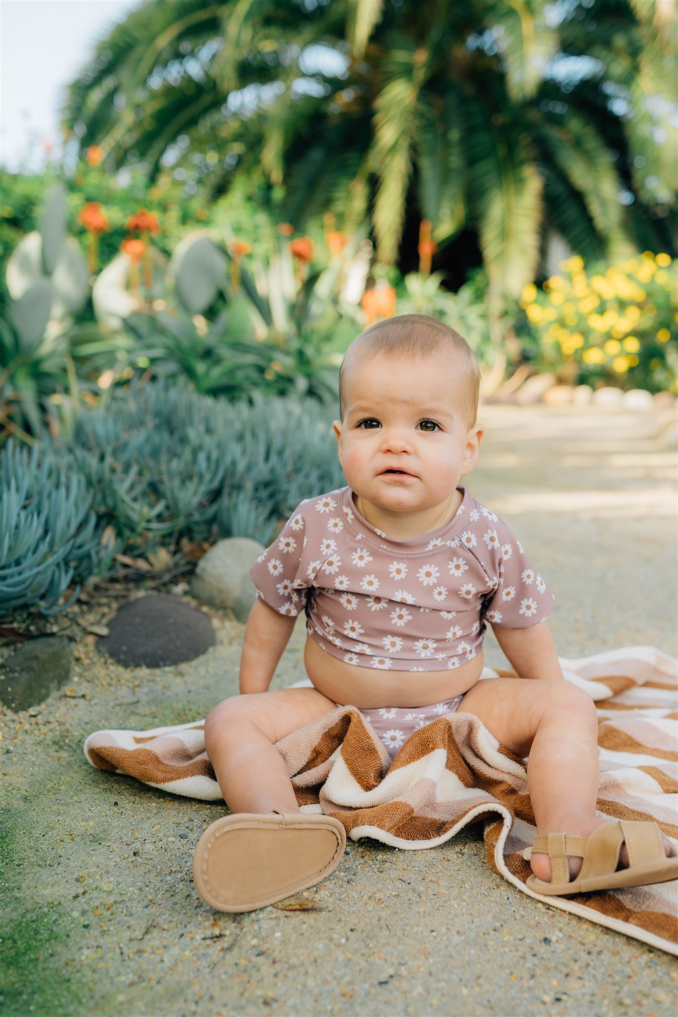 Daisy Short Sleeve Bikini Set Mebie Baby