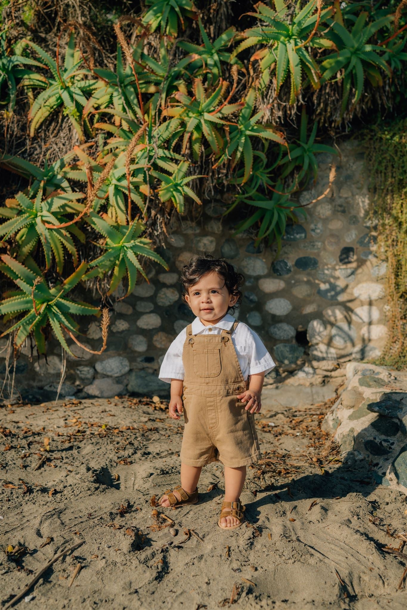 Tan Twill Overalls Mebie Baby