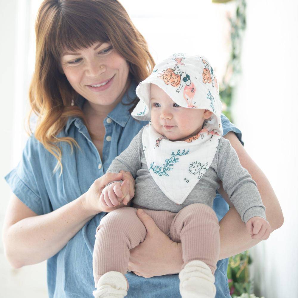 Mermaid Oh So Soft Muslin Bandana Bib Bib Bebe au Lait