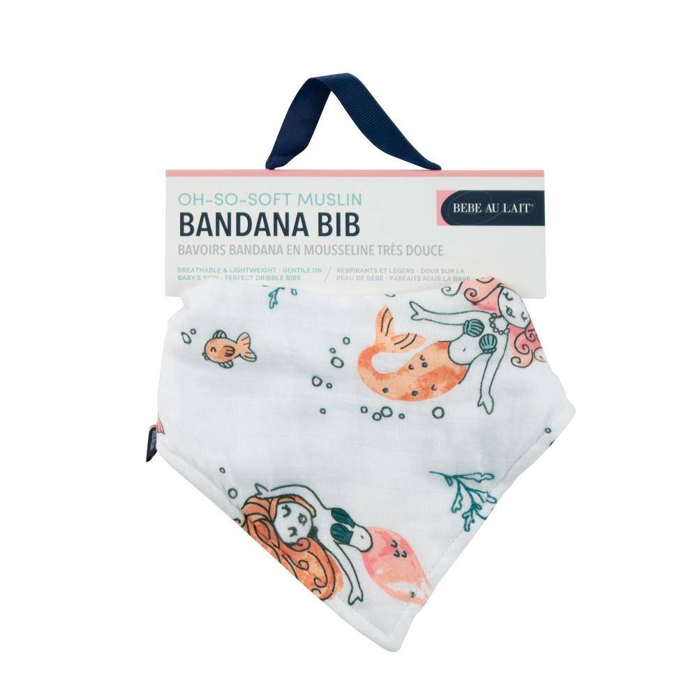 Mermaid Oh So Soft Muslin Bandana Bib Bib Bebe au Lait