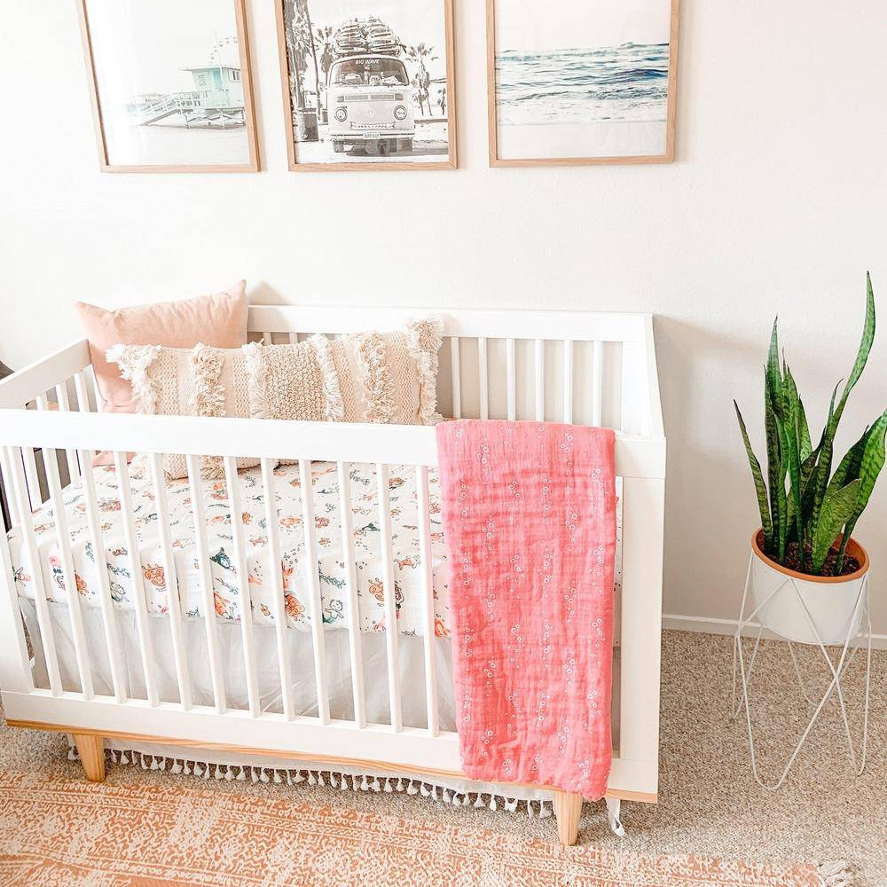 Mermaid Oh So Soft Muslin Crib Sheet Crib Sheet Bebe au Lait