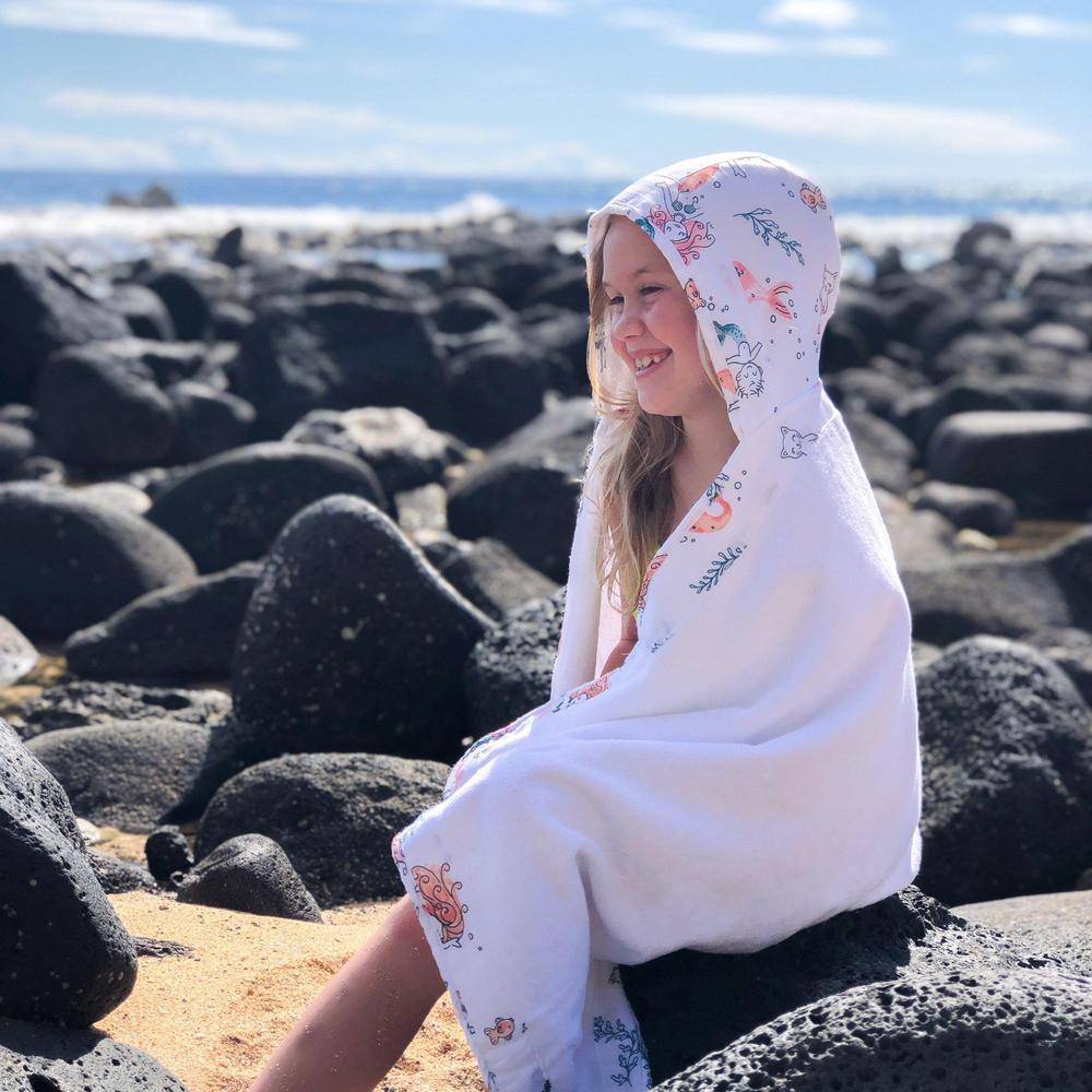 Mermaid Toddler Hooded Towel Hooded Toddler Towel Bebe au Lait