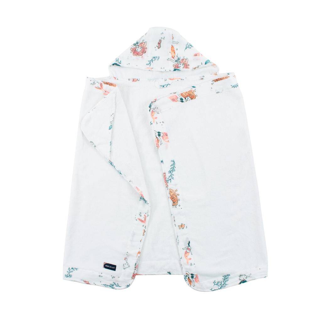 Mermaid Toddler Hooded Towel Hooded Toddler Towel Bebe au Lait