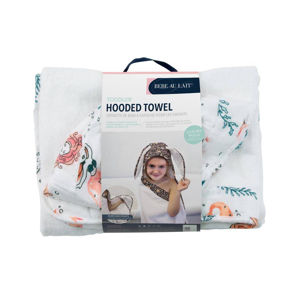 Mermaid Toddler Hooded Towel Hooded Toddler Towel Bebe au Lait