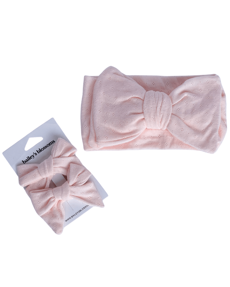 Messy Bow Headwrap - Light Pink