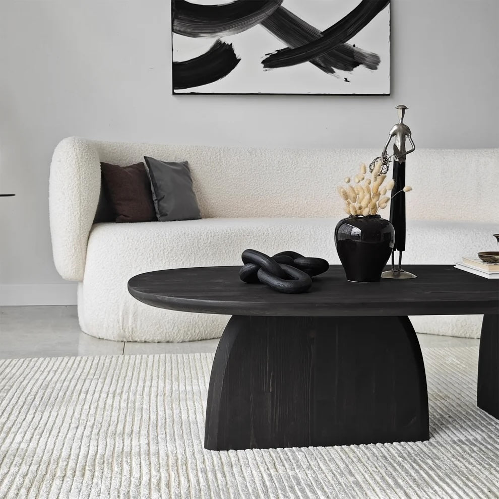 Miami Designer Coffee Table Solid Wood (W)24" (L)48" (H)13.75"
