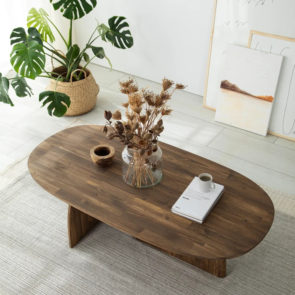 Miami Designer Coffee Table Solid Wood (W)24" (L)48" (H)13.75"