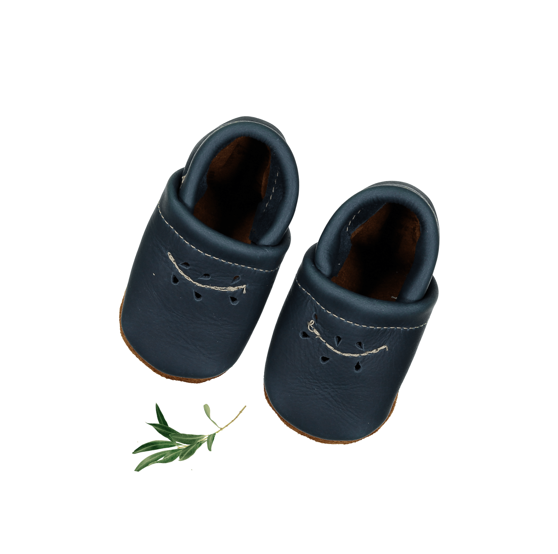 The Leather Mocc - Midnight Shoes Lovely Littles