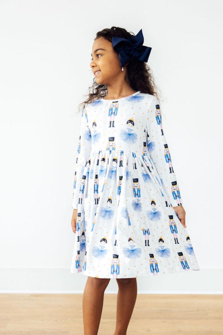 Waltz of the Snowflakes L/S Pocket Twirl Dress
