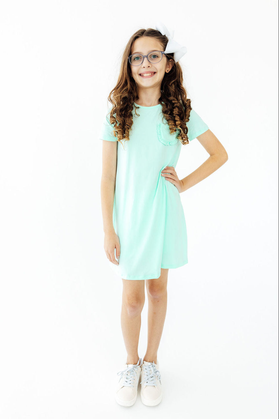 Pastel Green T-Shirt Dress