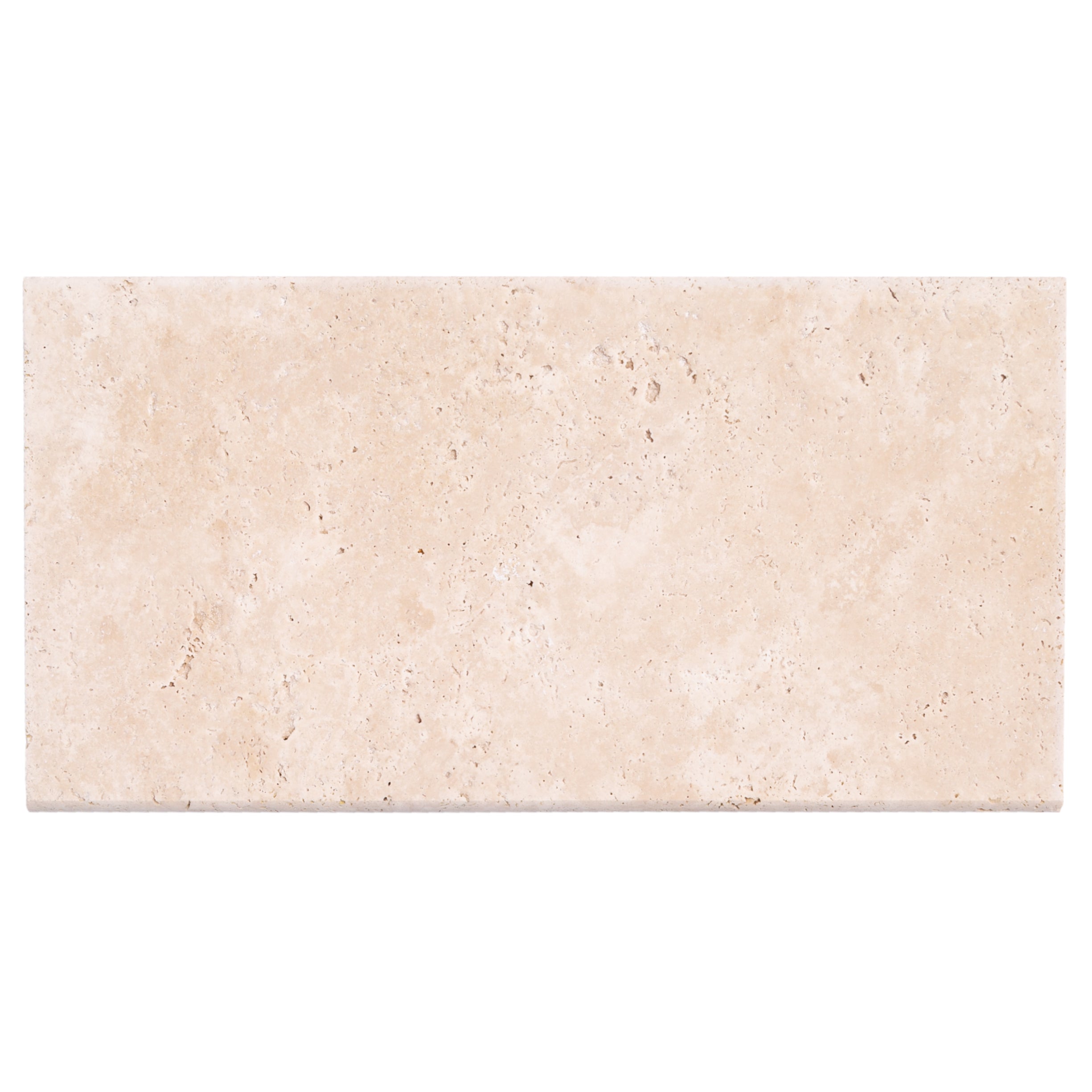 Miletos Ivory 12"x24" Tumbled Travertine Pool Coping - Belair Collection