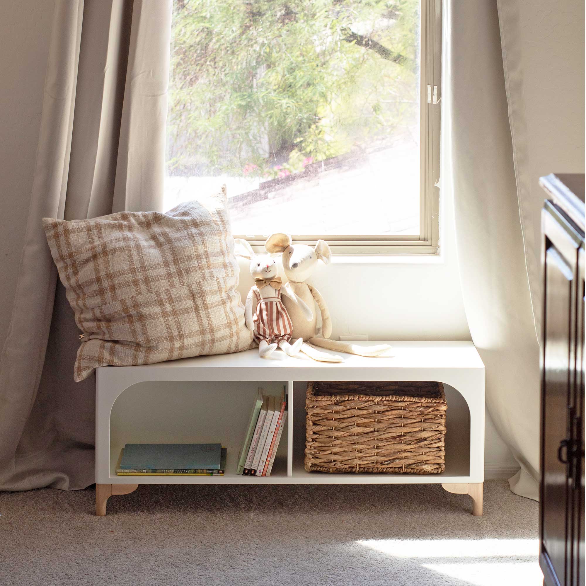 Archie Bench Bookcases & Standing Shelves Milton & Goose White