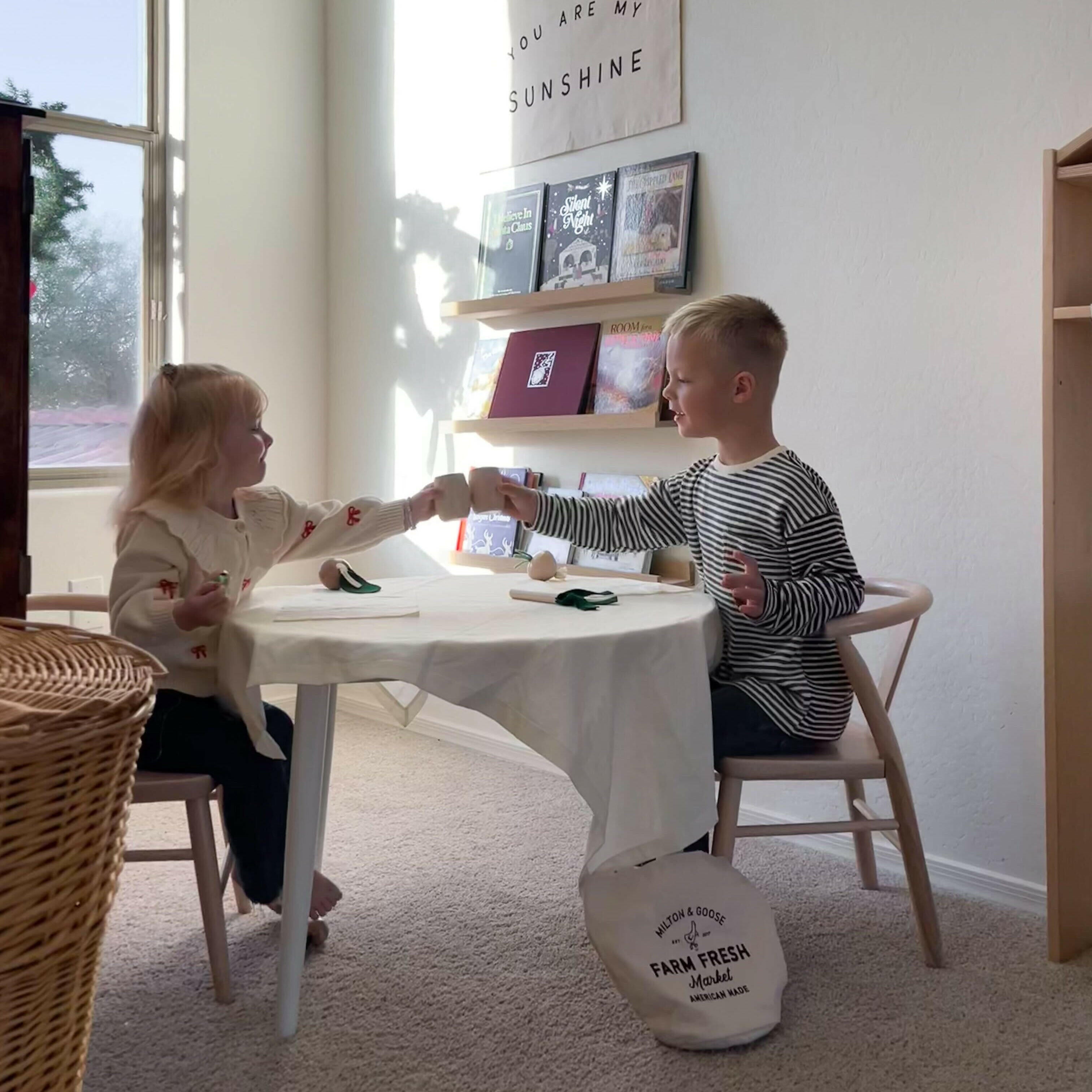 Wood Play Cups, Set of 2 Play Food Milton & Goose