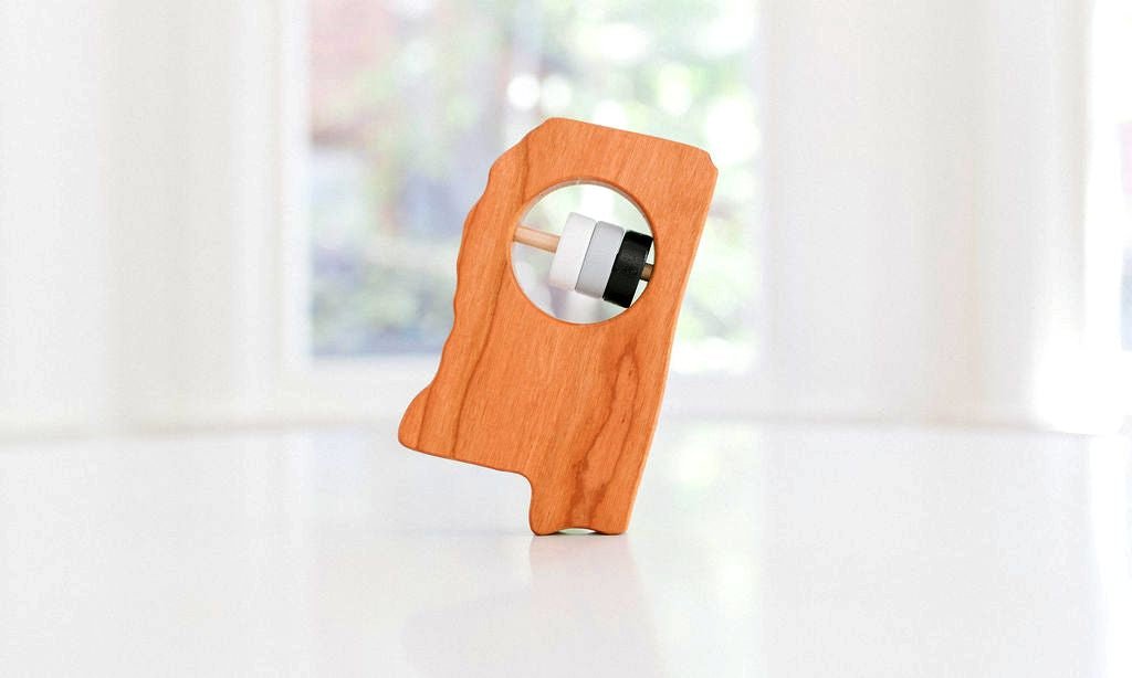 Mississippi Wooden Baby Rattle™ Rattles Bannor Toys