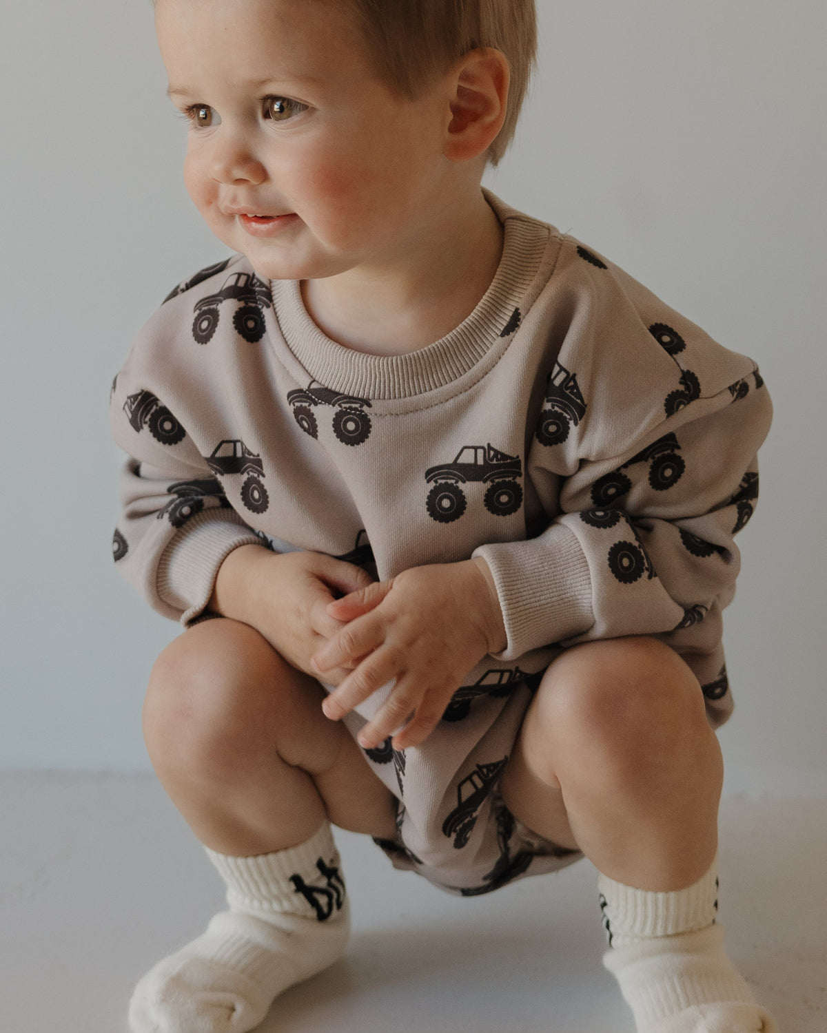 Sweatshirt Romper | Monster Truck