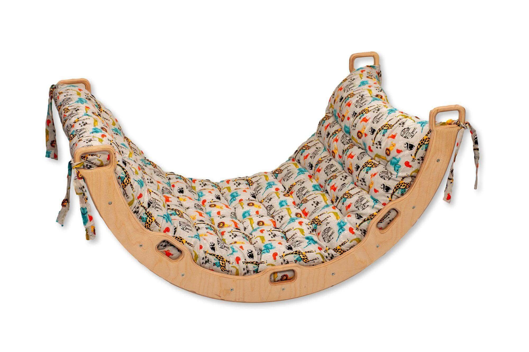 Climbing Arch / Rocker with Safari Pattern Pillow