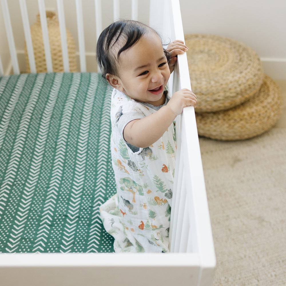 Mudcloth Crib Sheet Crib Sheet Bebe au Lait
