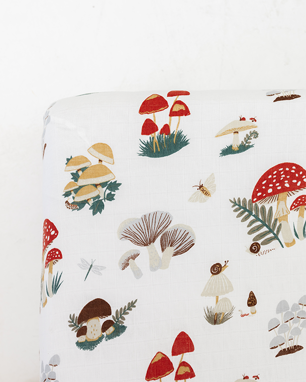 Mushroom Crib Sheet Crib Sheets Clementine Kids