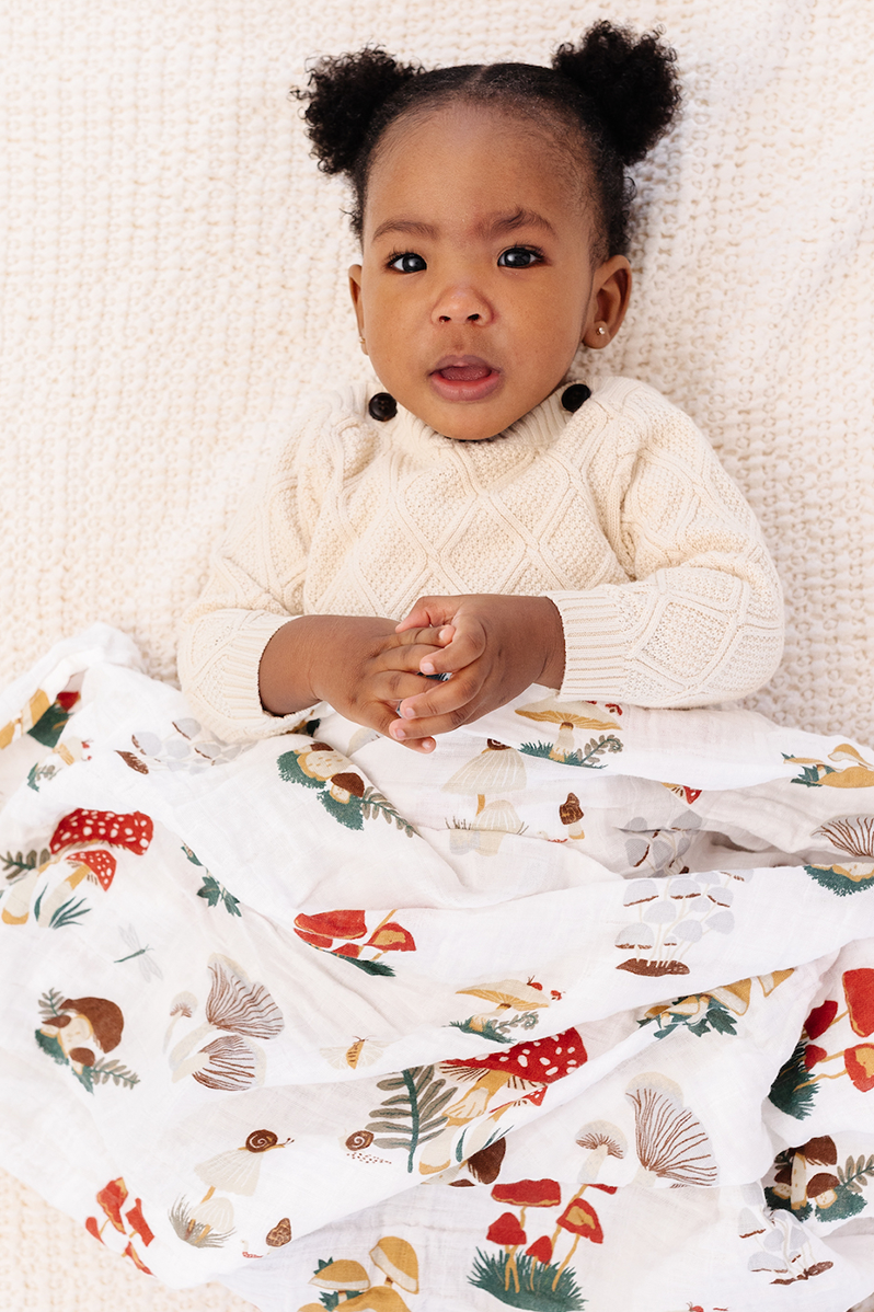Mushroom Swaddle Swaddles Clementine Kids