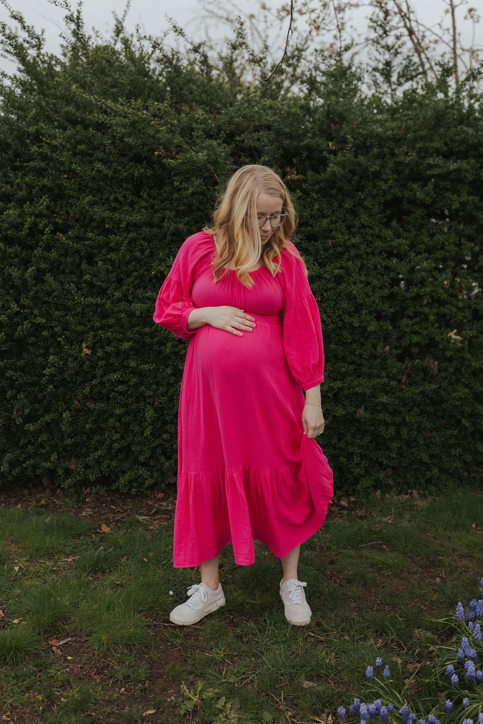 Eliza Maternity and Nursing Dress - Pink
