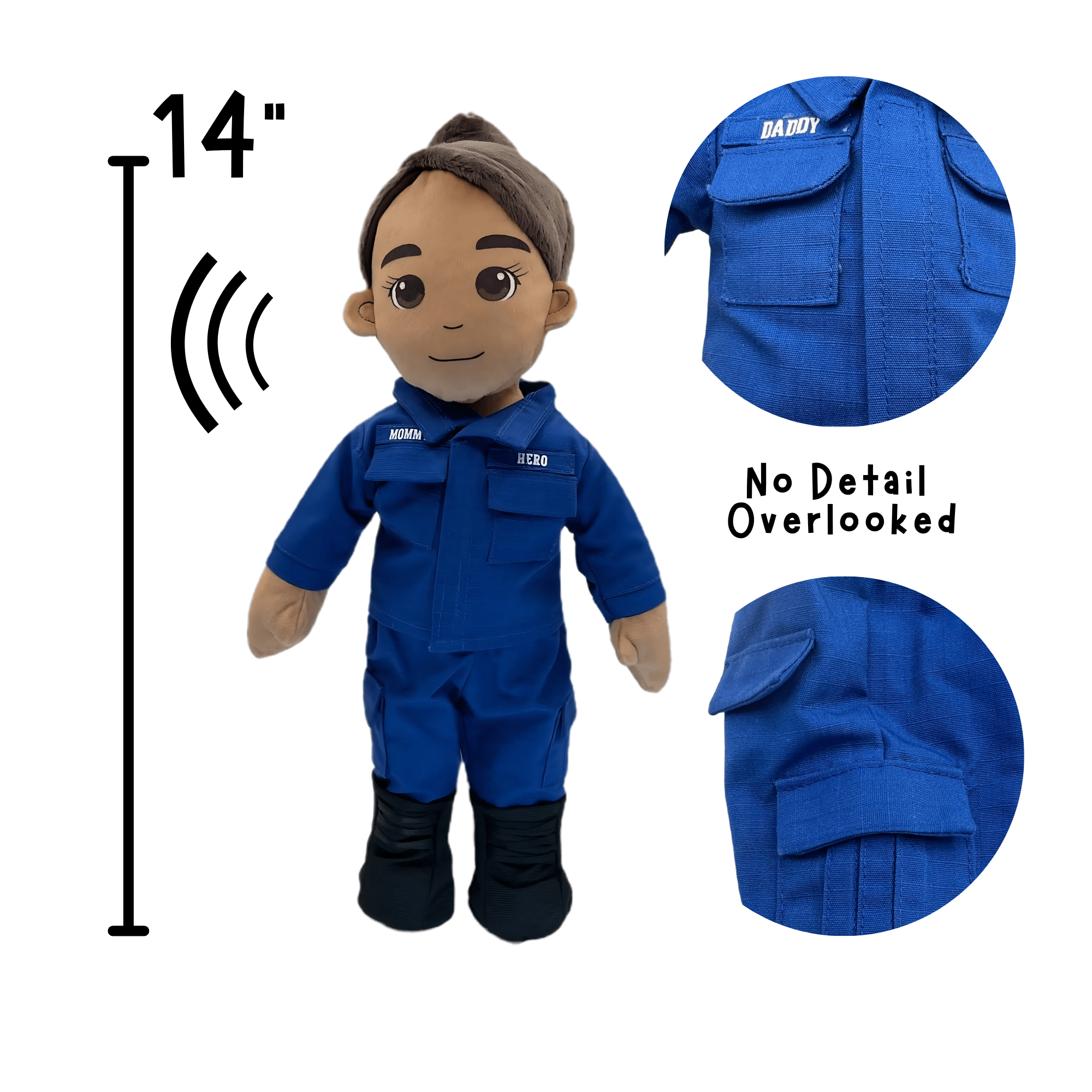 Coast Guard Daddy Doll | Military Doll | Recordable Gift