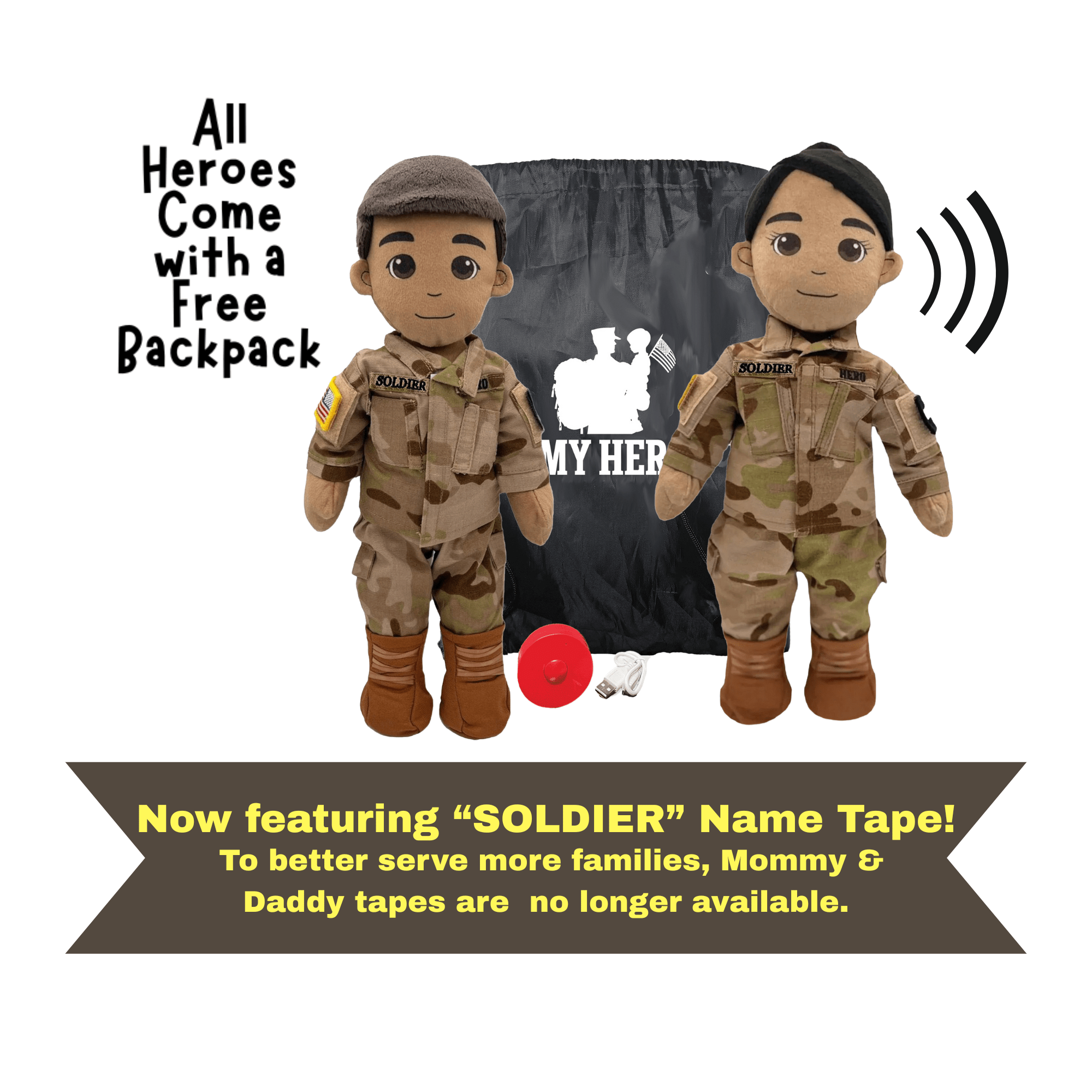 Army Daddy Doll | Military Doll & Army Doll | Recordable