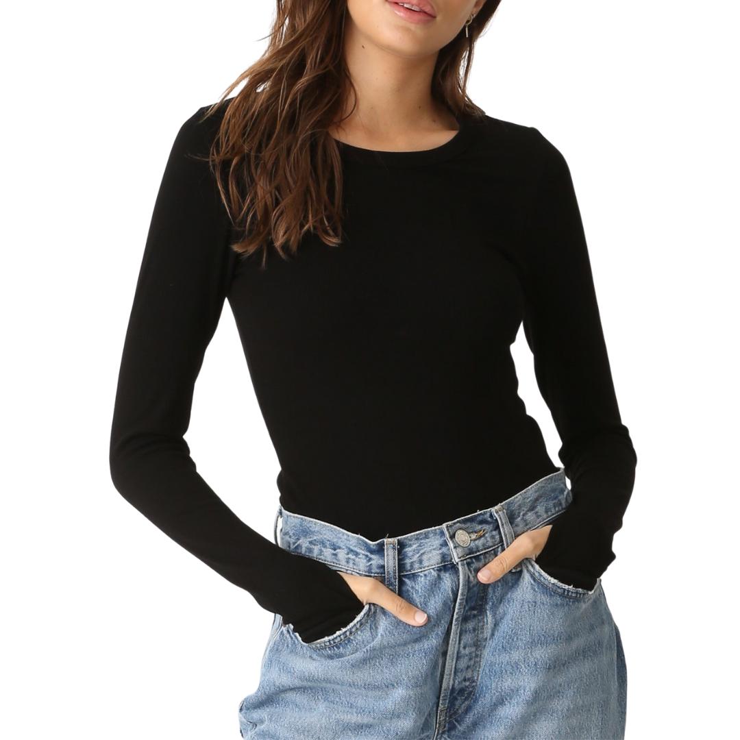 Olivia Rib Top - Black