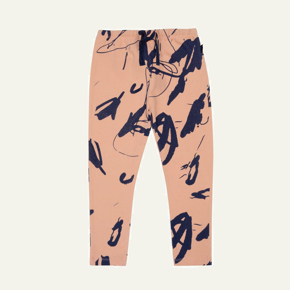 Nature's Canvas Kid Leggings - Terracoral/navy - FINAL SALE