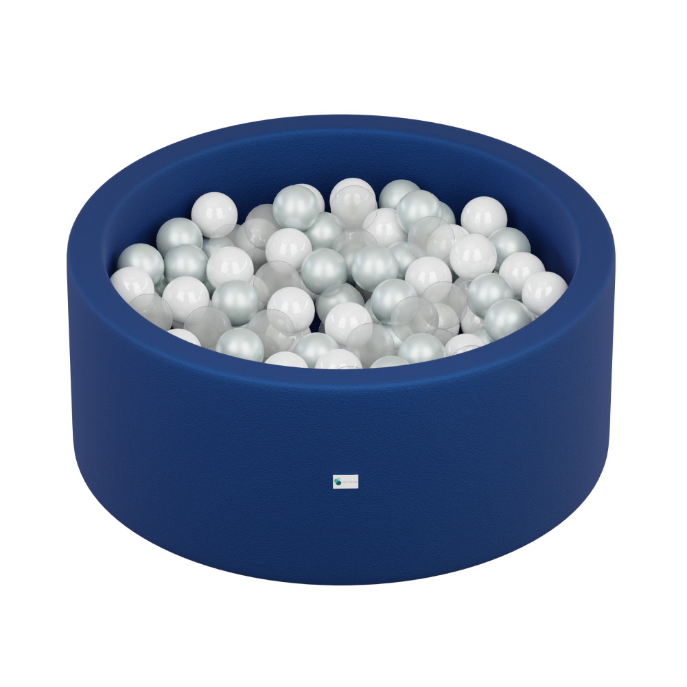 Ball Pit + 200 Pit Balls Little Big Playroom Navy Blue - Pearl, Porcelain, Water Balls