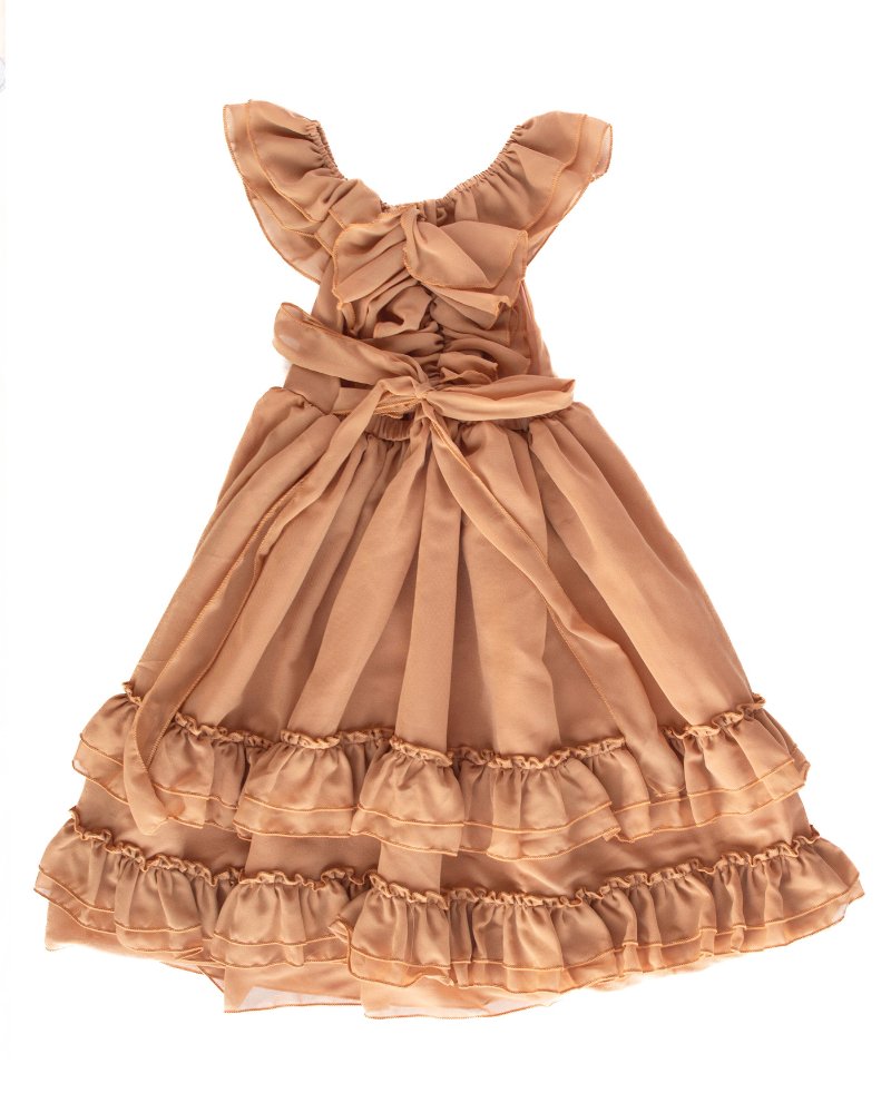 Nellie Ruffle Maxi Dress - Mocha