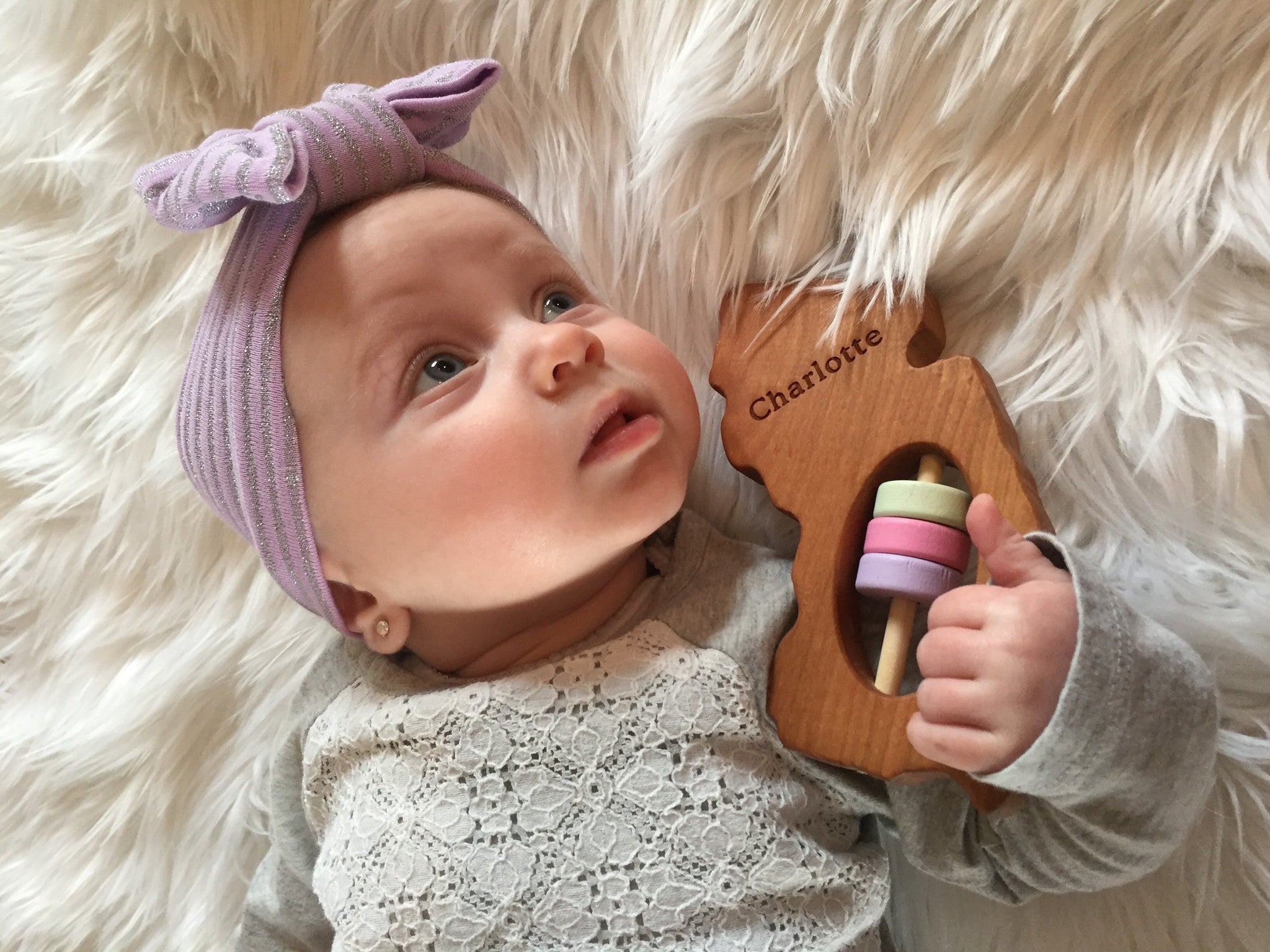 New Jersey State Wooden Baby Rattle™ Rattles Bannor Toys
