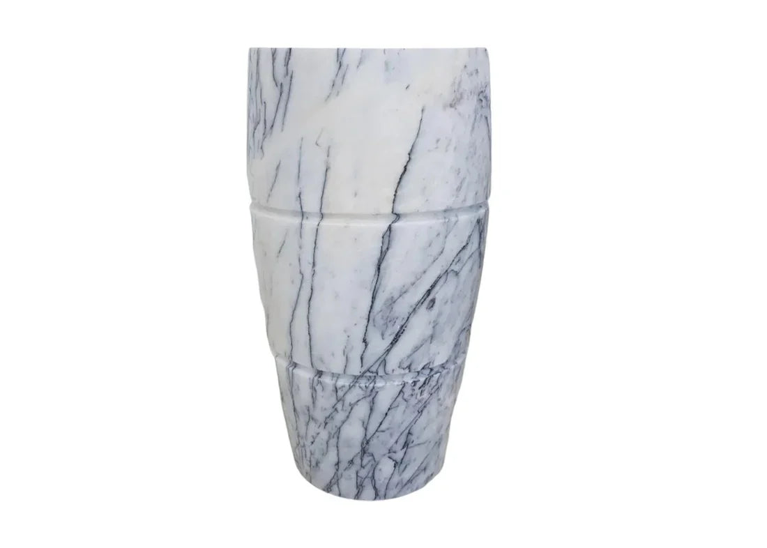New York Marble Designer Pedestal Stand-Alone Sink (W)22" (L)22" (H)34"