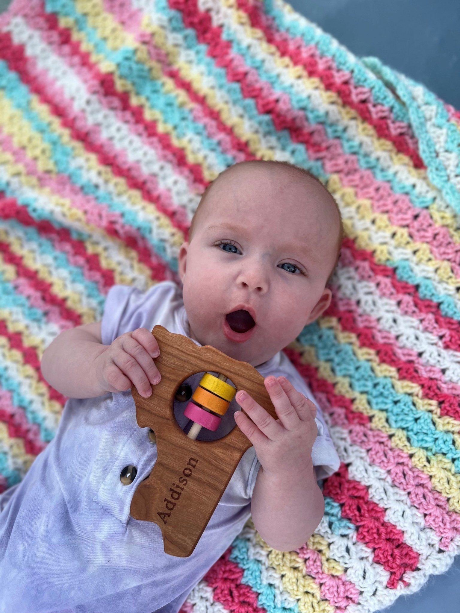 New York State Wooden Baby Rattle™ Rattles Bannor Toys