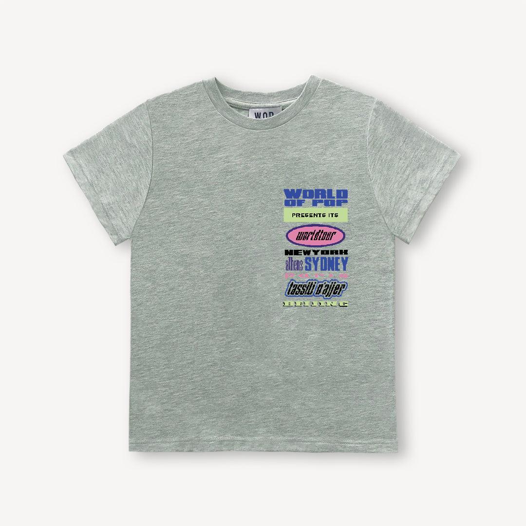 Children's "World Tour" T-shirt - Grey