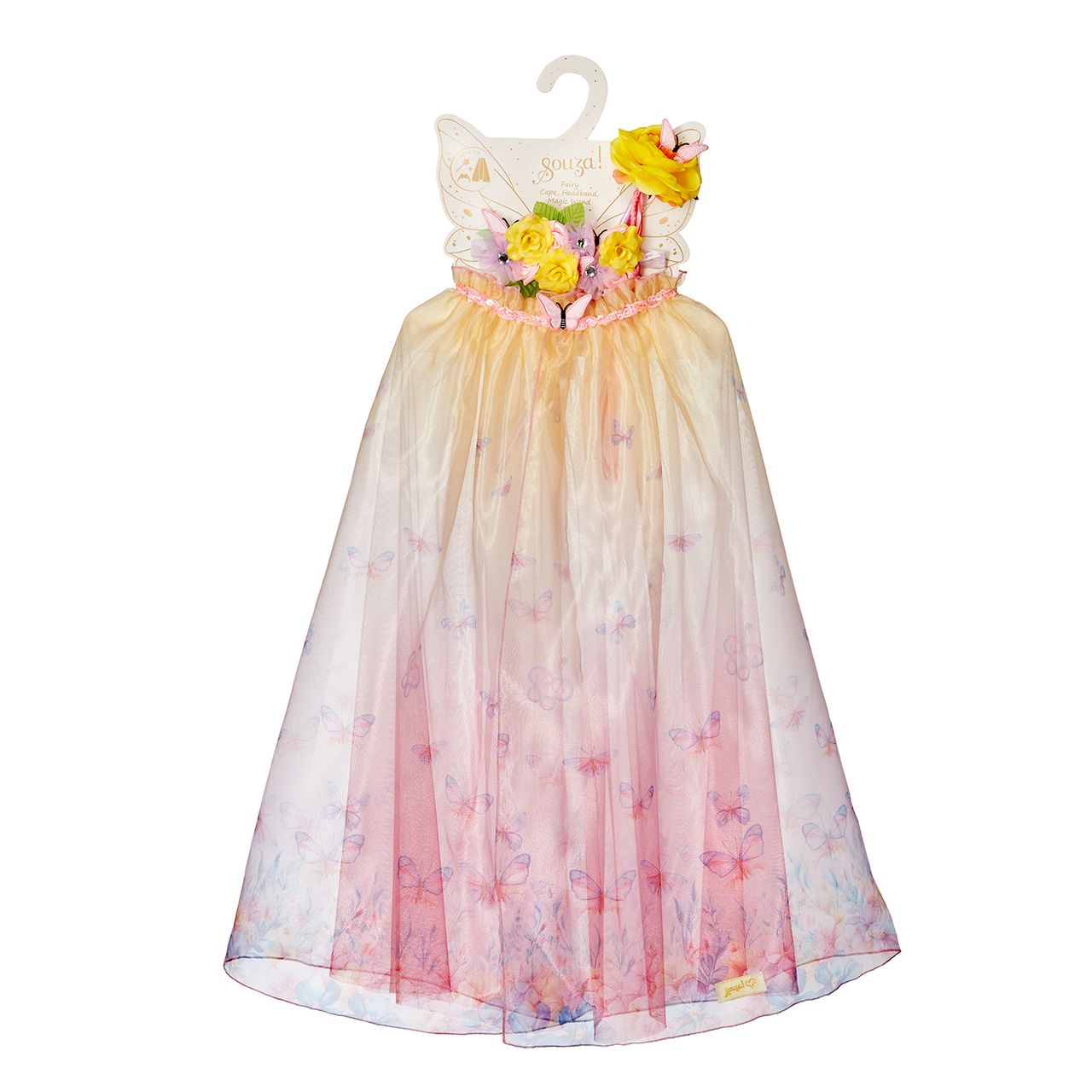 Danae Butterfly Cape, Headband & Wand Set - 3-4 yrs