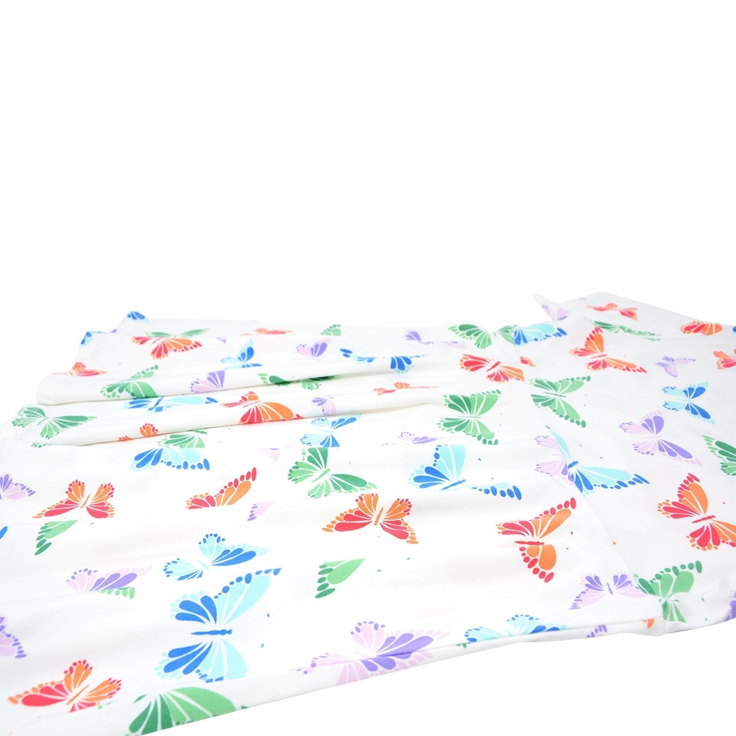 Swirly Girl Short Sleeve Dress - Rainbow Butterflies