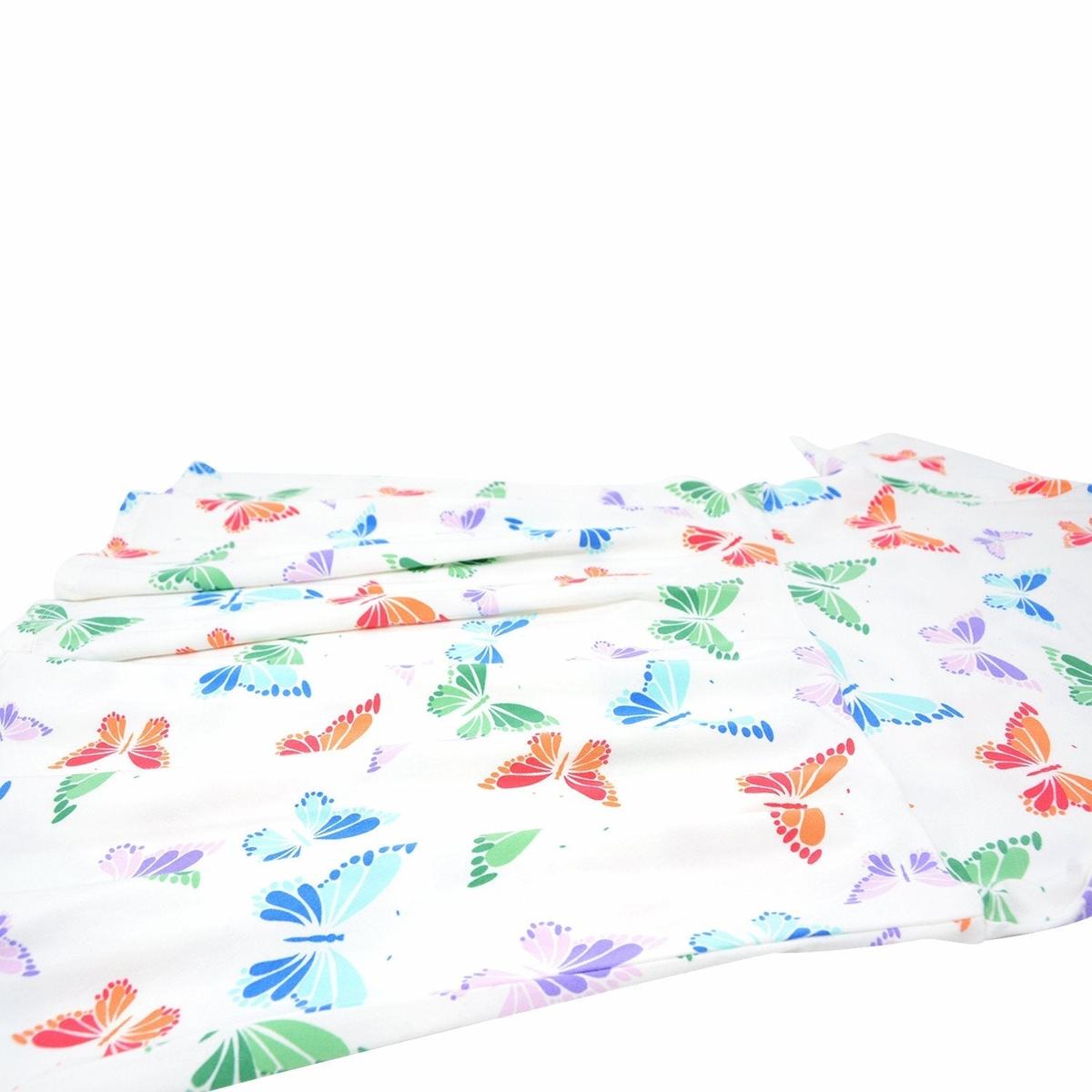 Swirly Girl Short Sleeve Dress - Rainbow Butterflies