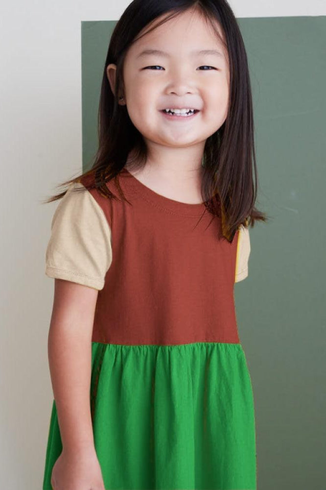 Organic Cotton Color Block Dress - Pali