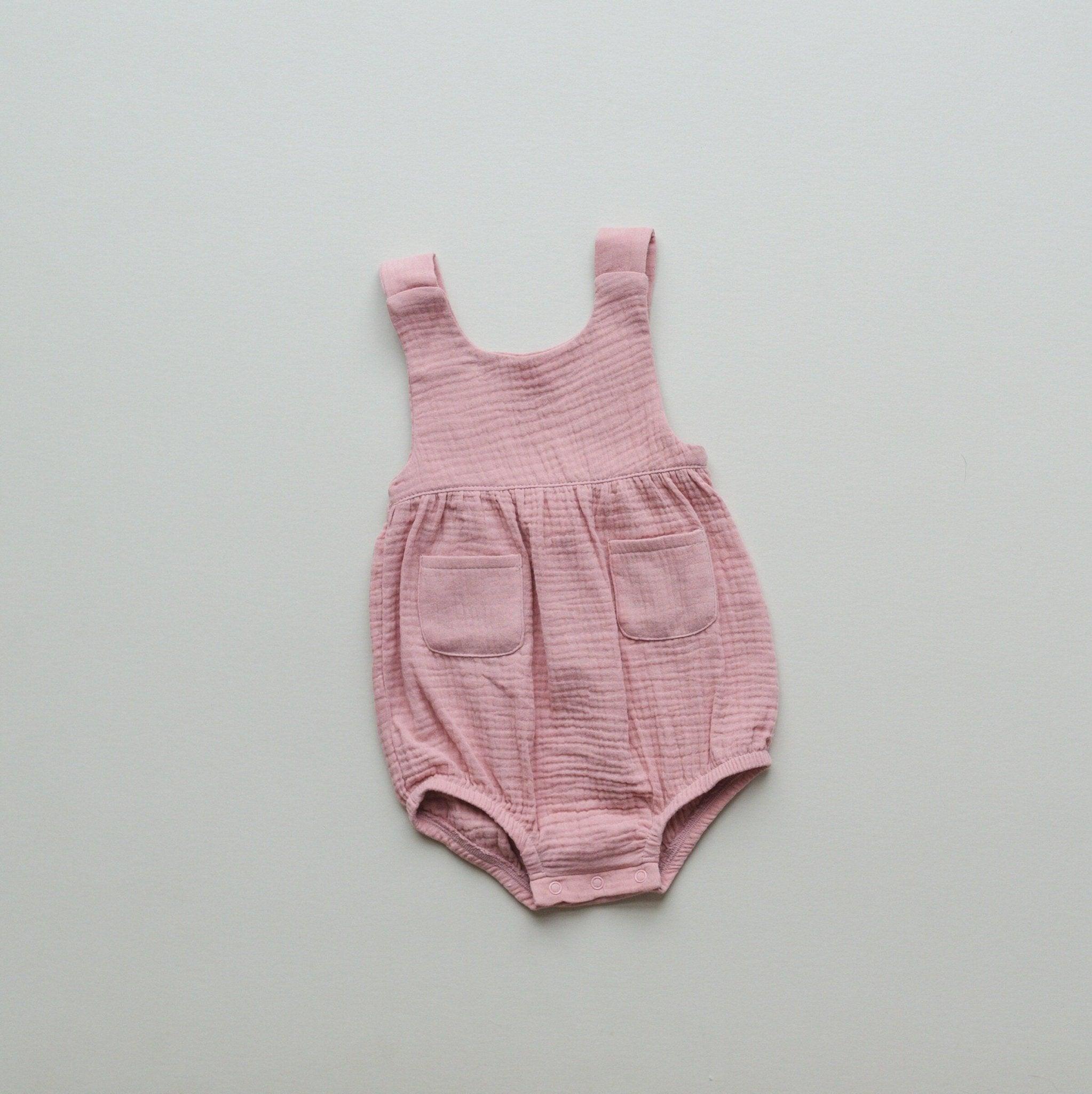 Organic Cotton Muslin Bubble Romper - more colors
