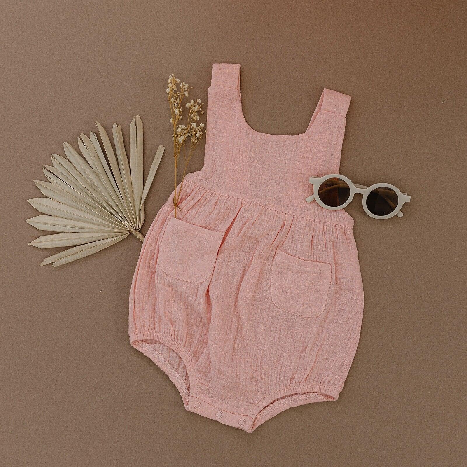 Organic Cotton Muslin Bubble Romper - more colors