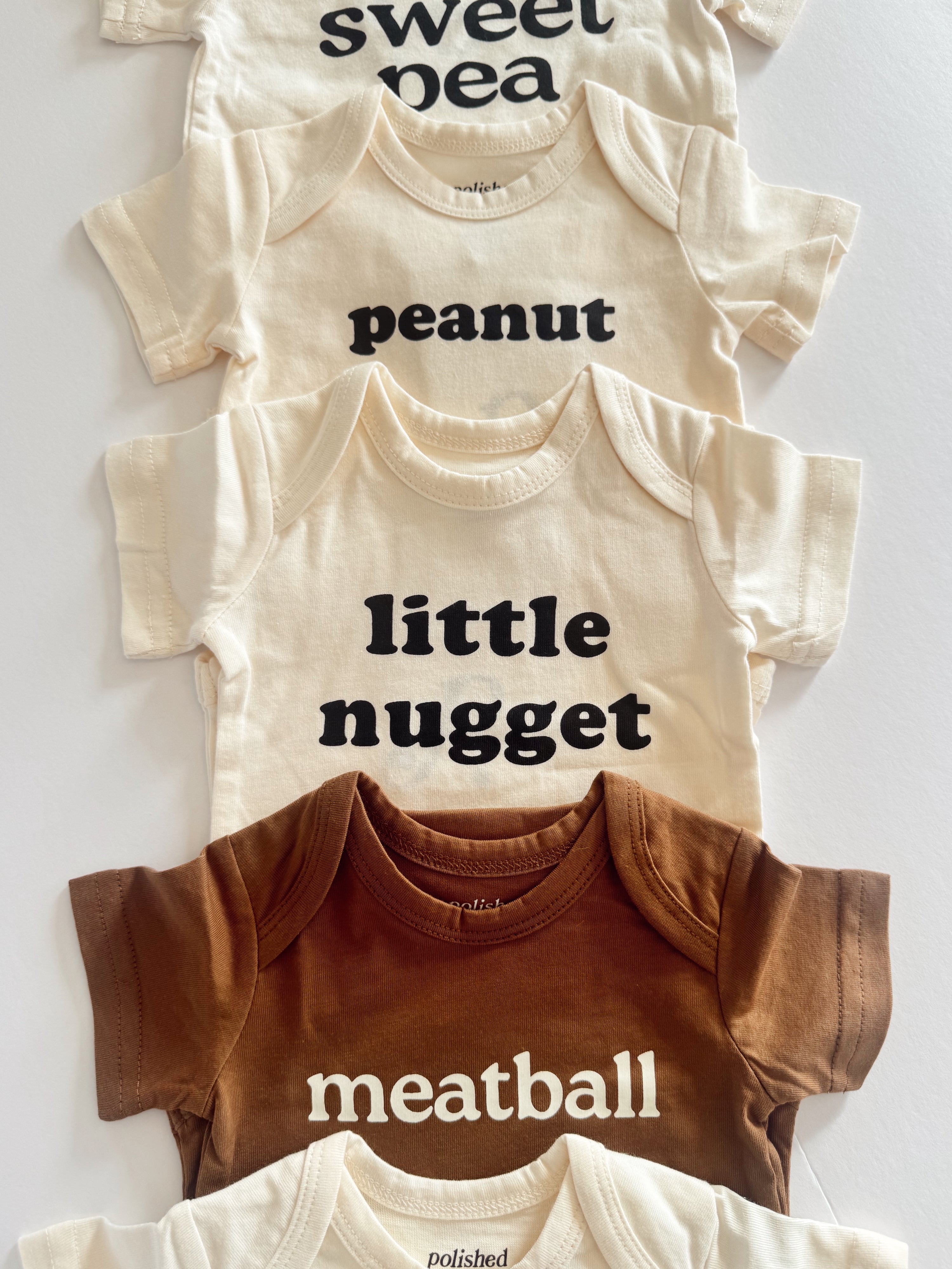 Peanut Organic Cotton Baby Onesie