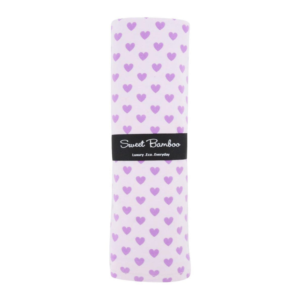 Oversized Swaddle - Purple Hearts