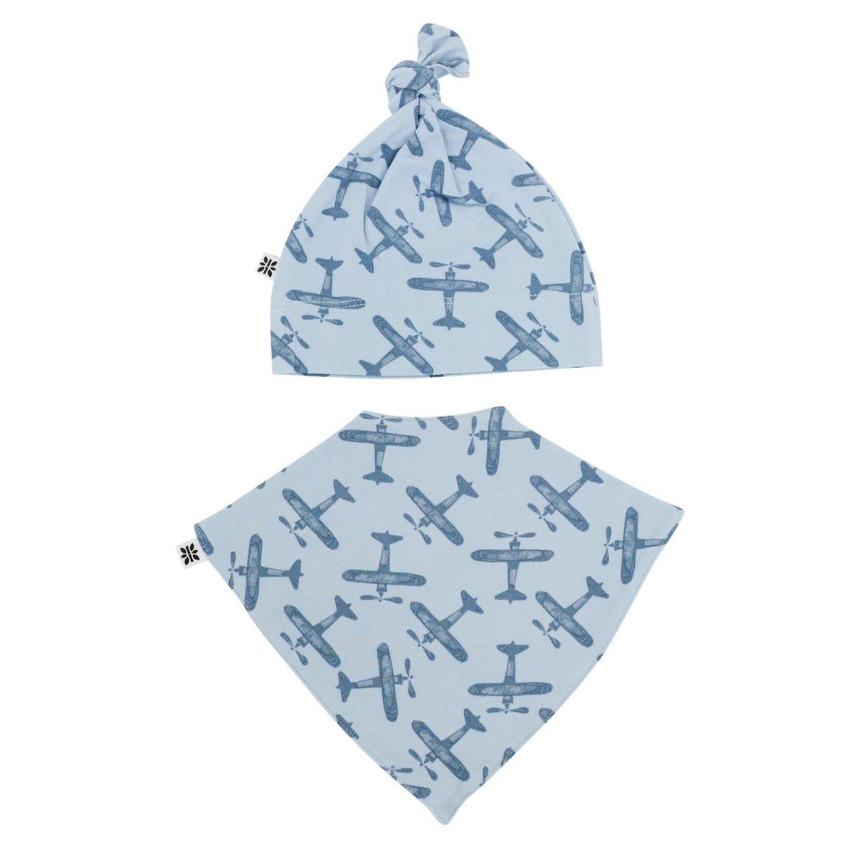 Baby Bib - Airplane Blue