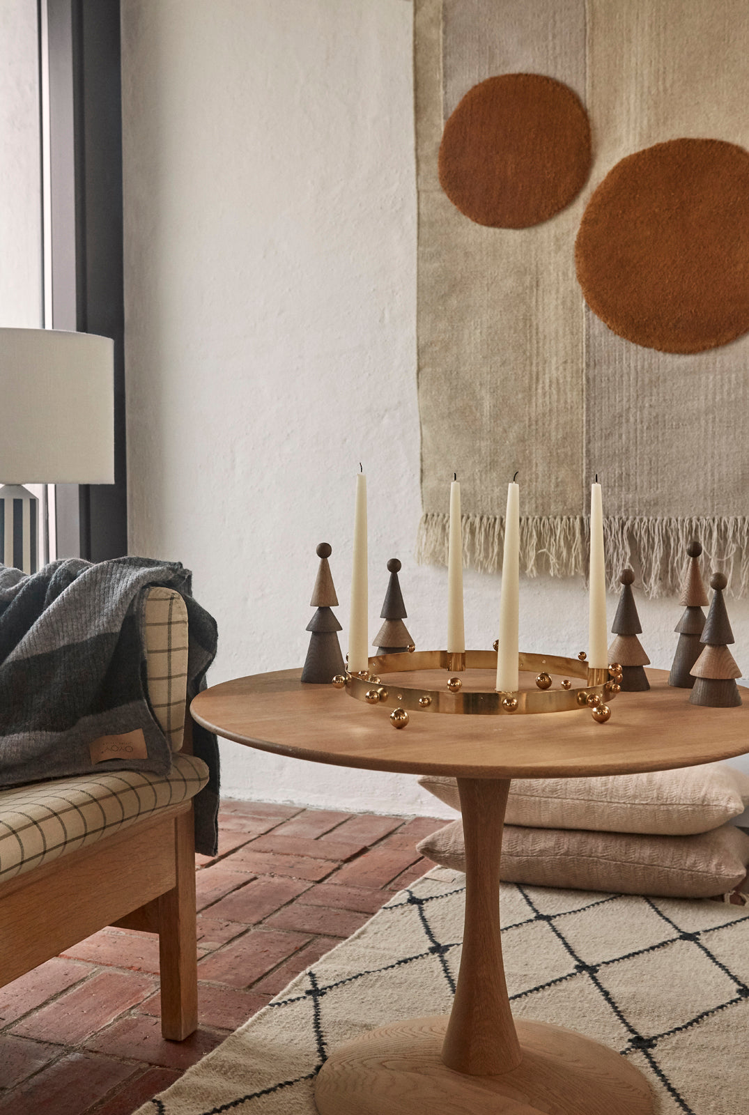 Pearl Advent Candleholder - Brass