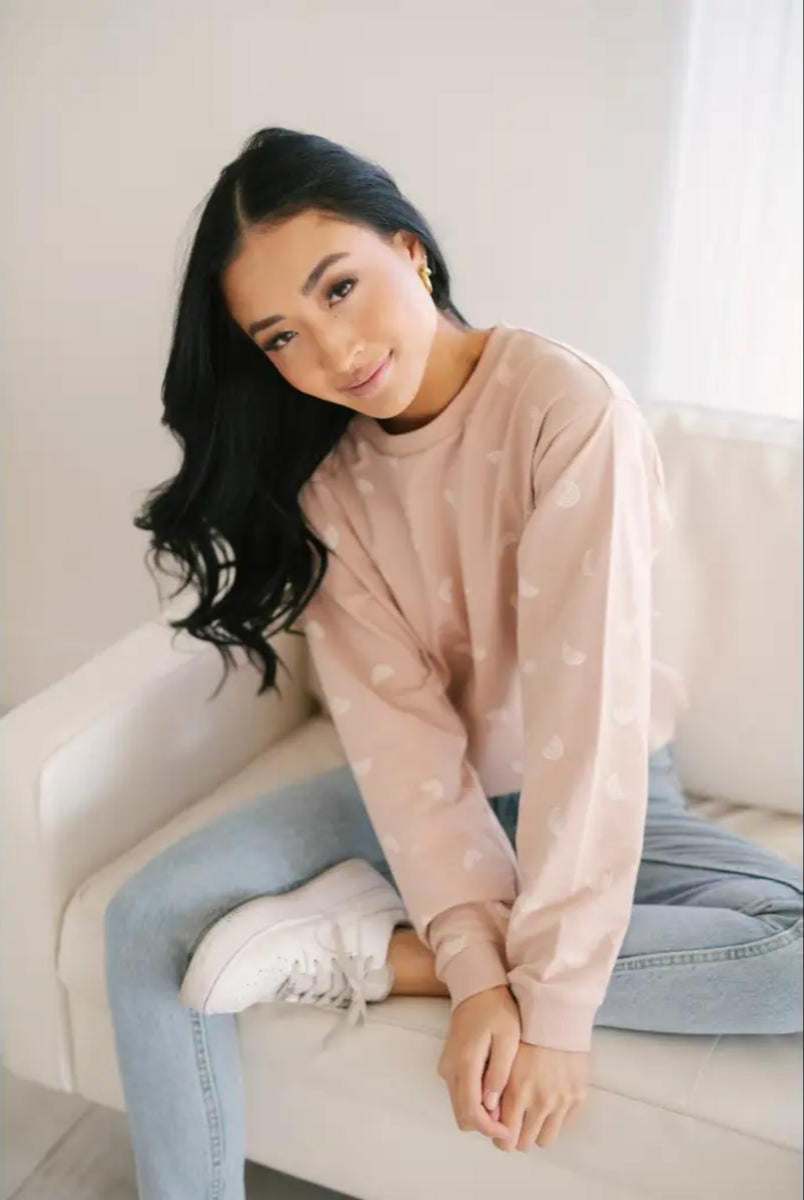 Ditsy Rainbow Organic Cotton Sweatshirt