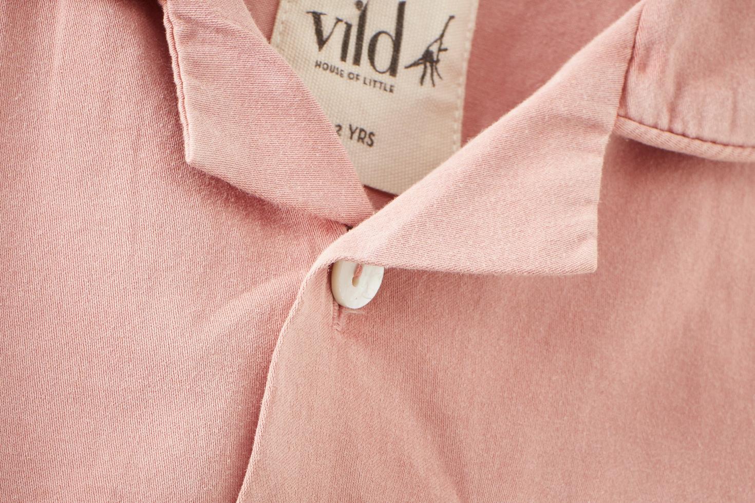 Baby LS Organic Cotton Woven Collared Shirt - Pink Quartz