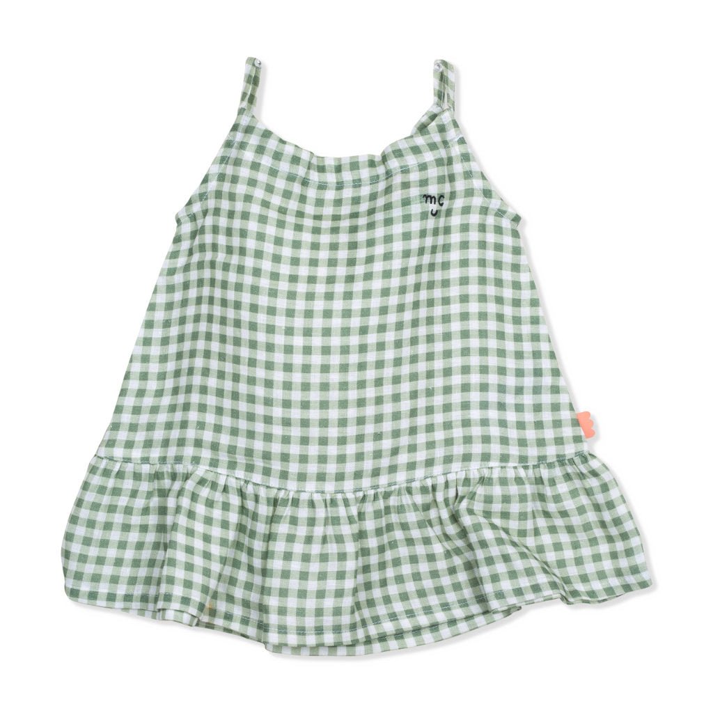 sage green gingham dress Sage Gingham Smock Dress – AnyaParkerJames main image 0