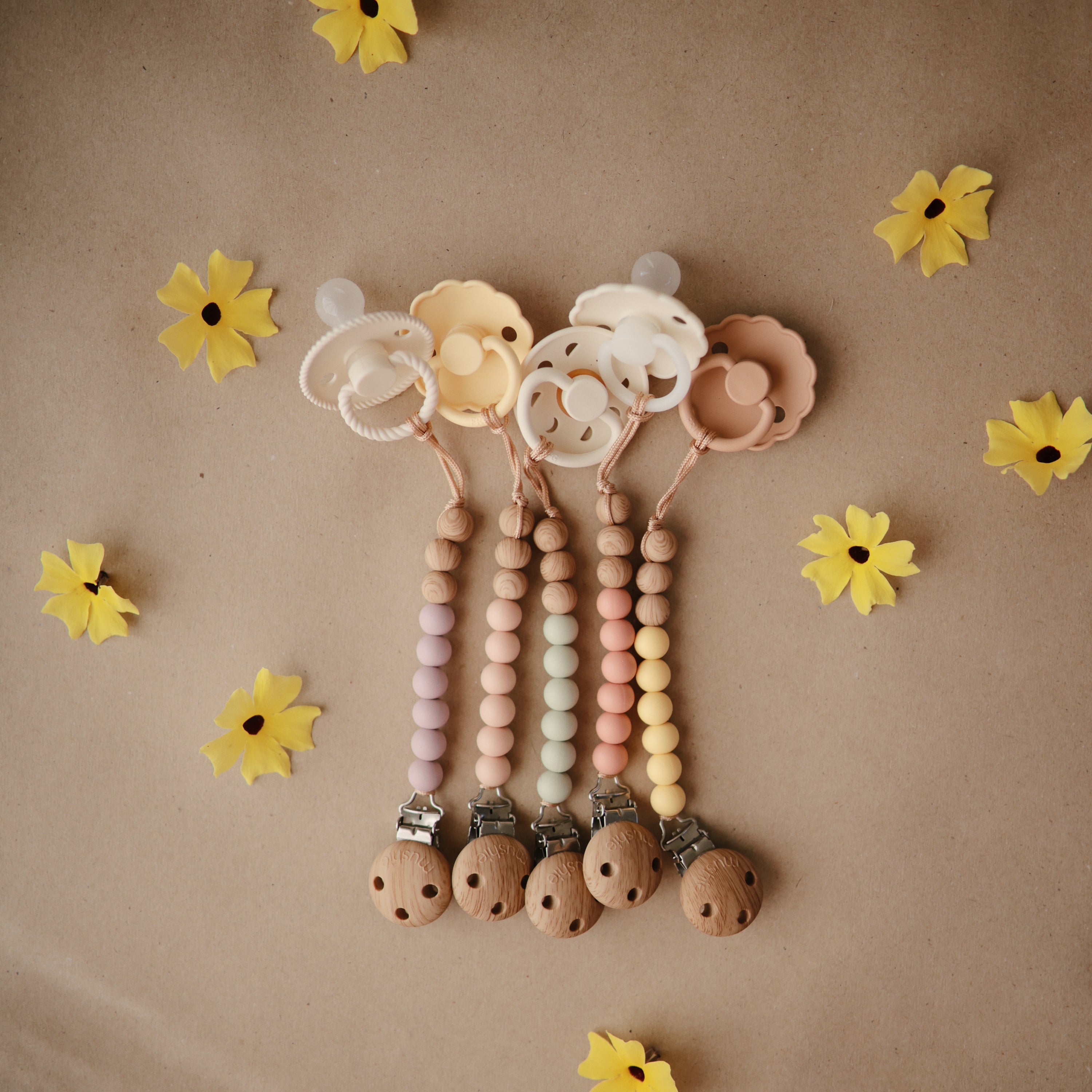 Silicone Pacifier Clip | Eva Pacifier Clip Mushie